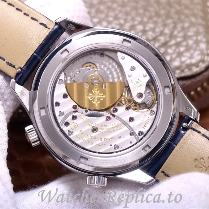 Patek Philippe Replica Complications Leather strap 42MM - WatchesReplica.is