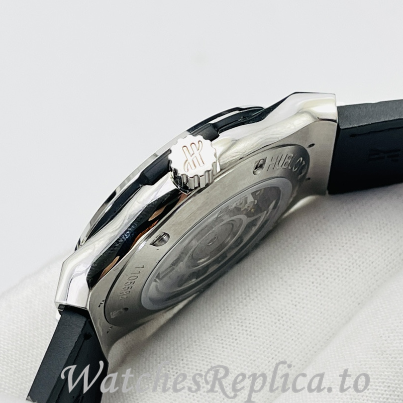Hublot Replica Big Bang Sang Bleu Leather strap 42MM - WatchesReplica.is