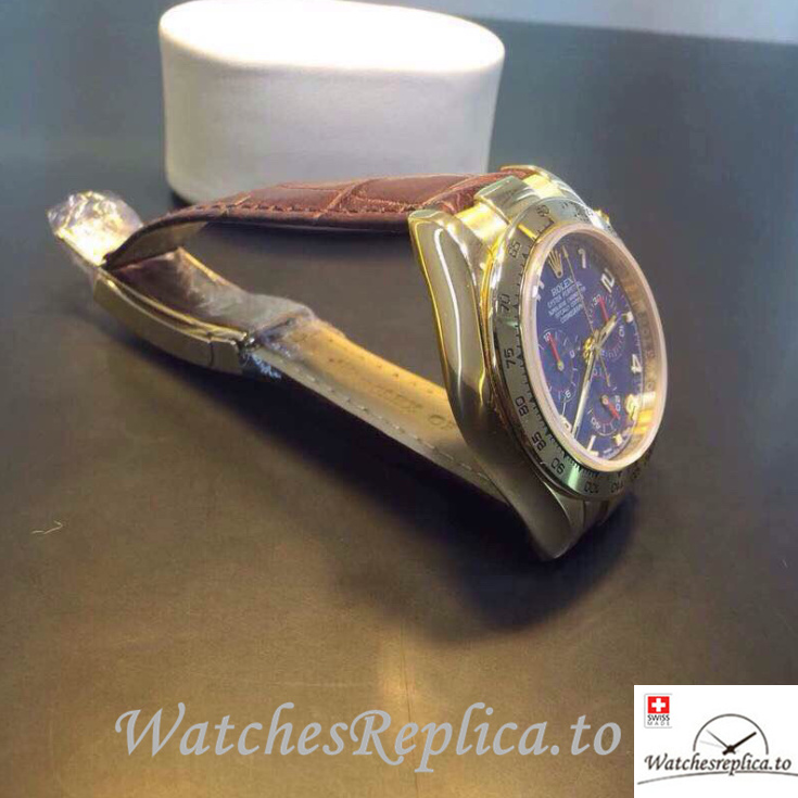 Swiss Rolex Daytona 116518-0004 Leather strap 40MM - WatchesReplica.is