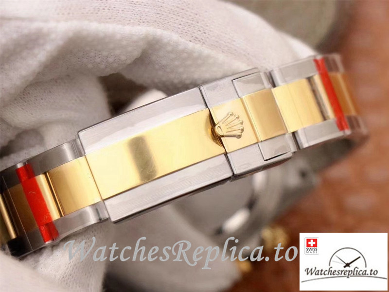 Swiss Rolex Daytona Cosmograph Replica M116503-0002 Gray And Gold Strap 40MM - WatchesReplica.is