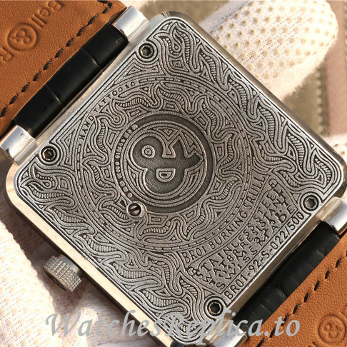 Bell Ross Replica Leather strap 46MM - WatchesReplica.is
