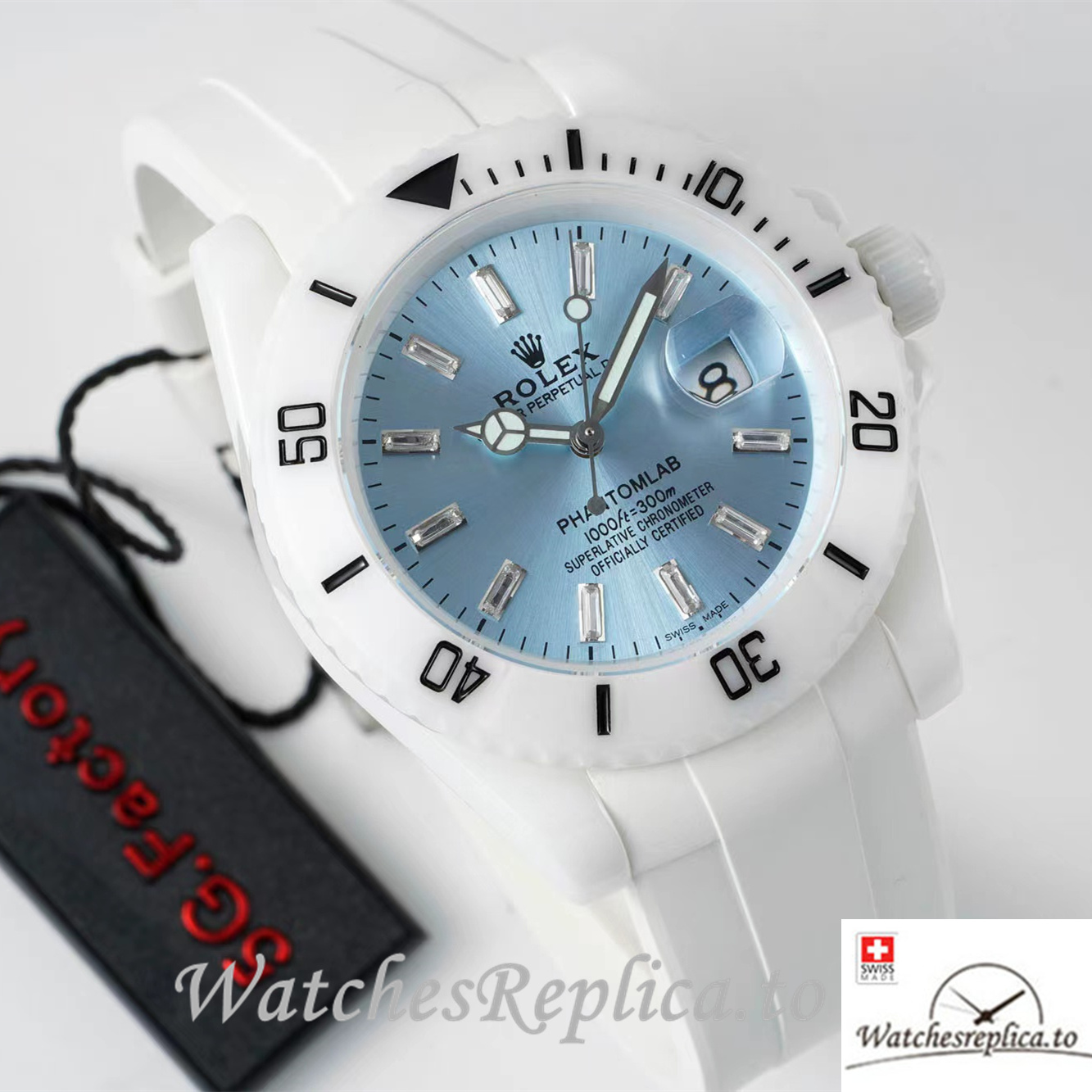 Swiss Rolex Oyster Perpetual Replica Rubber strap 40MM - WatchesReplica.is