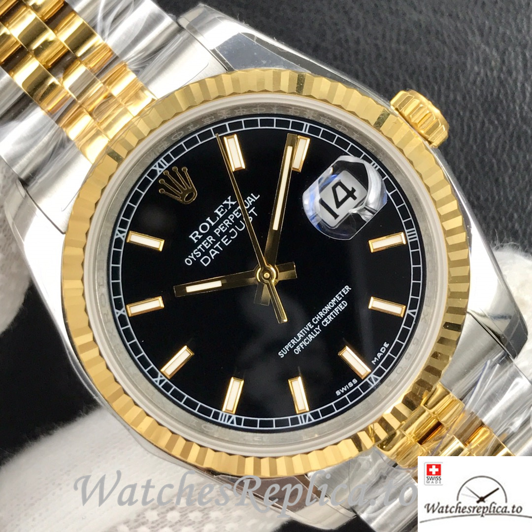 Swiss Rolex Datejust 116233 Replica Stainless steel strap 36MM - WatchesReplica.is