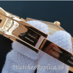 Swiss Rolex Day Date Replica 218399 Yellow Gold strap 41MM - WatchesReplica.is