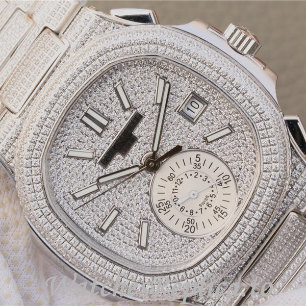 Patek Philippe Replica Nautilus Platinum strap 41MM - WatchesReplica.is