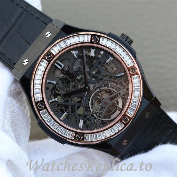 Hublot Replica HUBLOT Leather strap 42MM - WatchesReplica.is