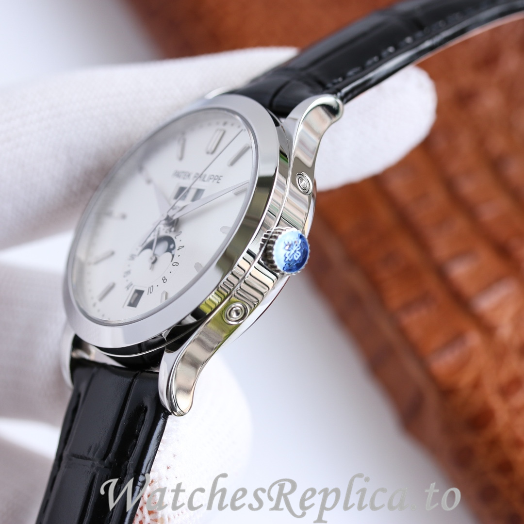 Patek Philippe Replica Complications 5205R Leather strap 38.5MM - WatchesReplica.is