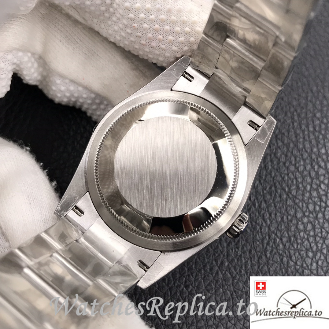 Swiss Rolex Datejust Replica Stainless steel strap 36MM Green Dial Sticks Marks - WatchesReplica.is