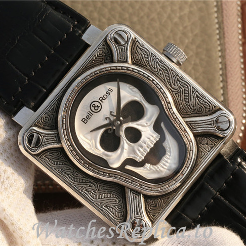 Bell Ross Replica Leather strap 46MM - WatchesReplica.is