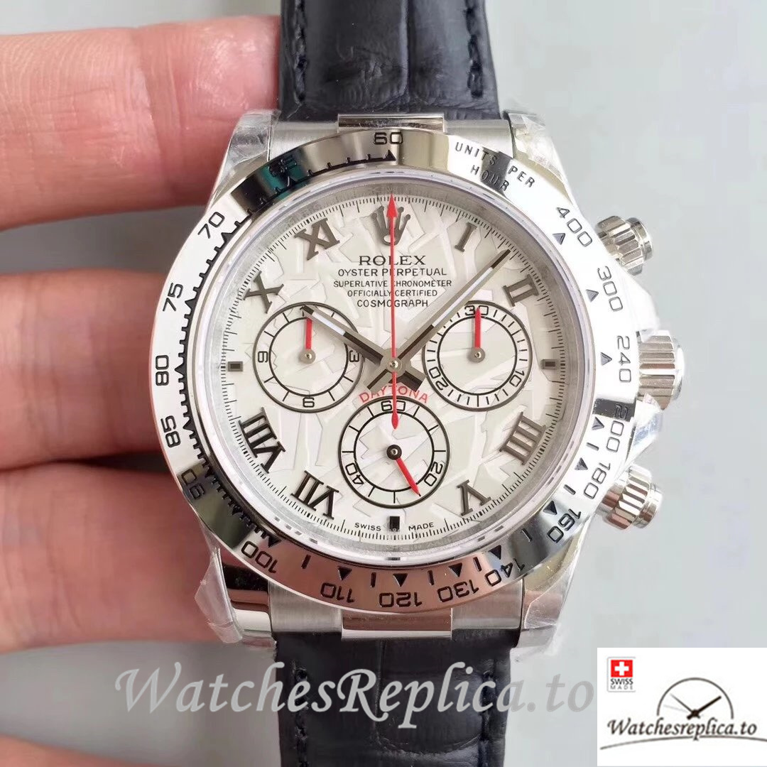 Swiss Rolex Daytona Replica 116520 Leather strap 40MM - WatchesReplica.is