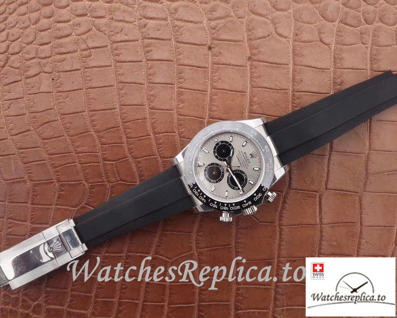 Swiss Rolex Daytona Cosmograph Replica 116519LN 001 Black Strap 40MM - WatchesReplica.is