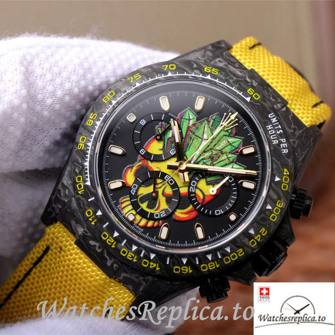 Swiss Rolex Daytona Replica Canvas strap 40MM - WatchesReplica.is