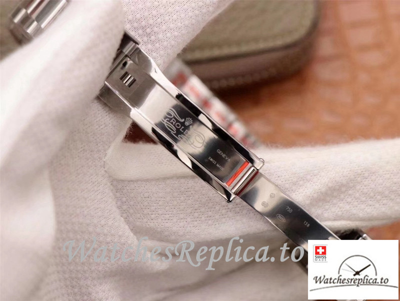 Swiss Rolex Daytona Cosmograph Replica 116509-78599 002 Gray Strap 40MM - WatchesReplica.is