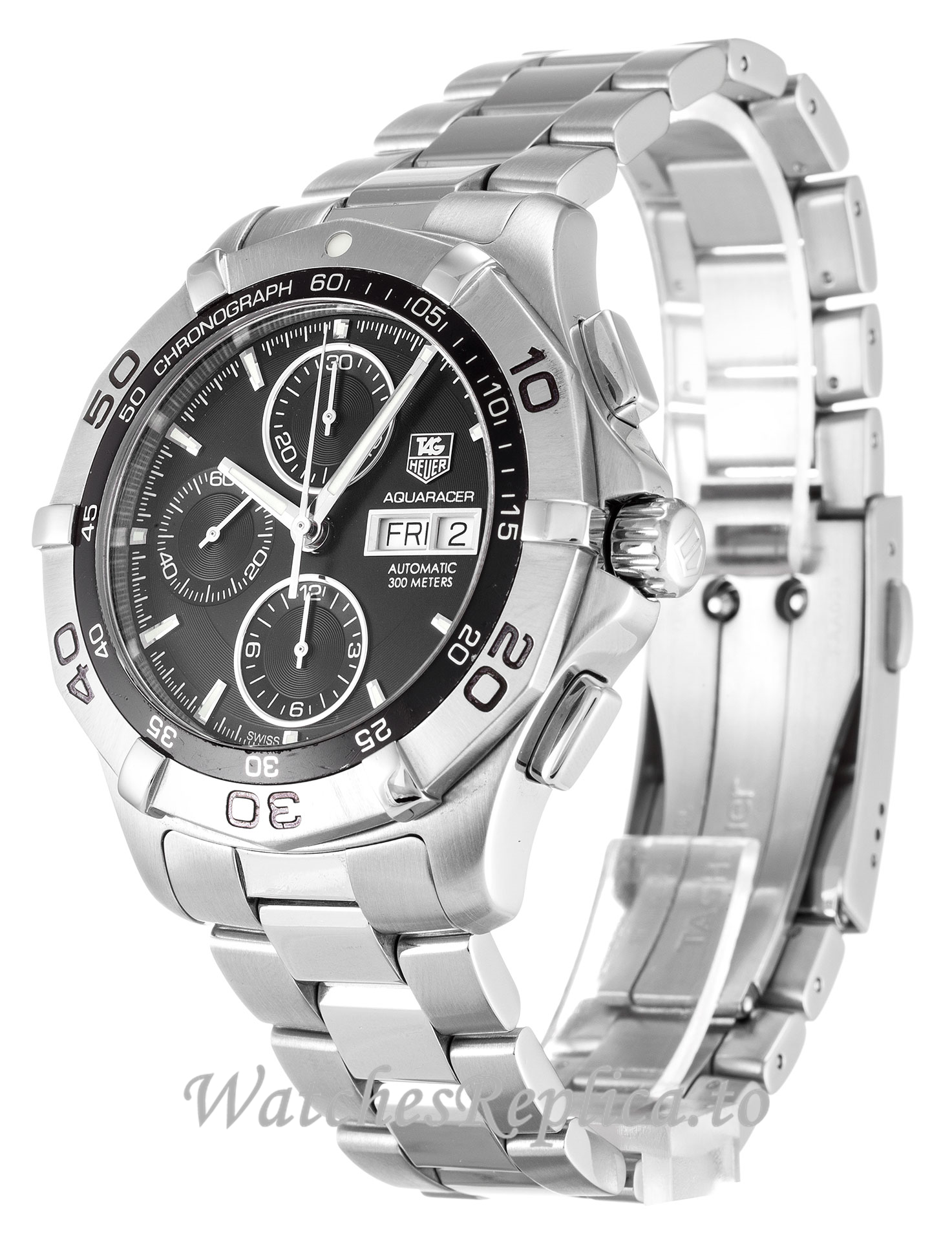 Tag Heuer Aquaracer Black Dial CAF2010.BA0815 43 MM - WatchesReplica.is