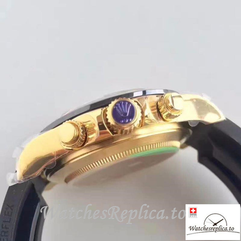Swiss Rolex Daytona Cosmograph Replica 116518LN Rubber Strap 40MM - WatchesReplica.is