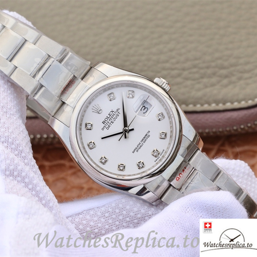 Swiss Rolex Datejust Replica 116200 Stainless steel strap 36MM - WatchesReplica.is