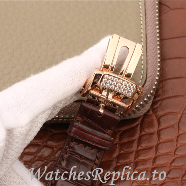 Patek Philippe Replica Nautilus Leather strap 40MM - WatchesReplica.is