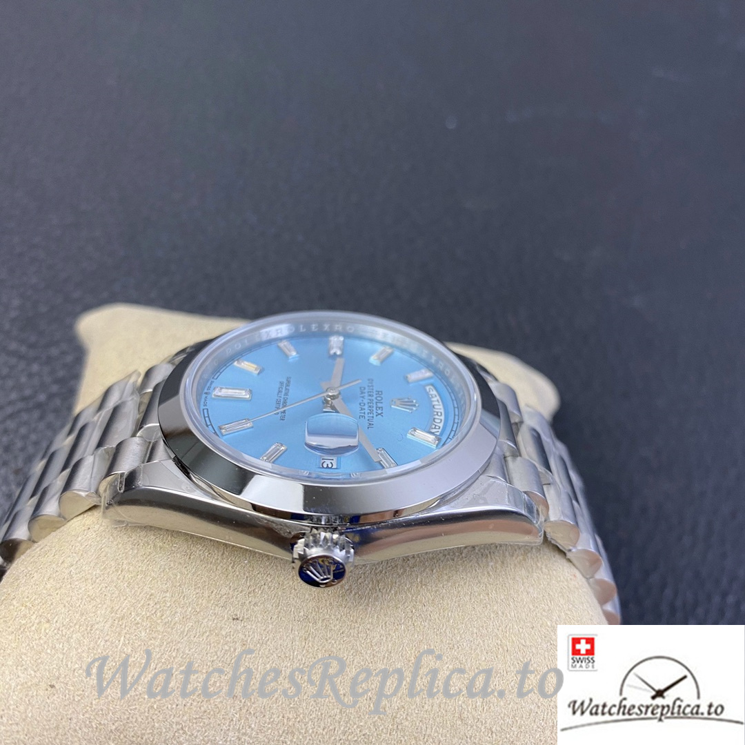 Swiss Rolex Day Date Replica 218399 Stainless steel strap 40MM - WatchesReplica.is