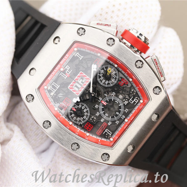 Richard Mille Replica RM011 Rubber strap 50MM - WatchesReplica.is