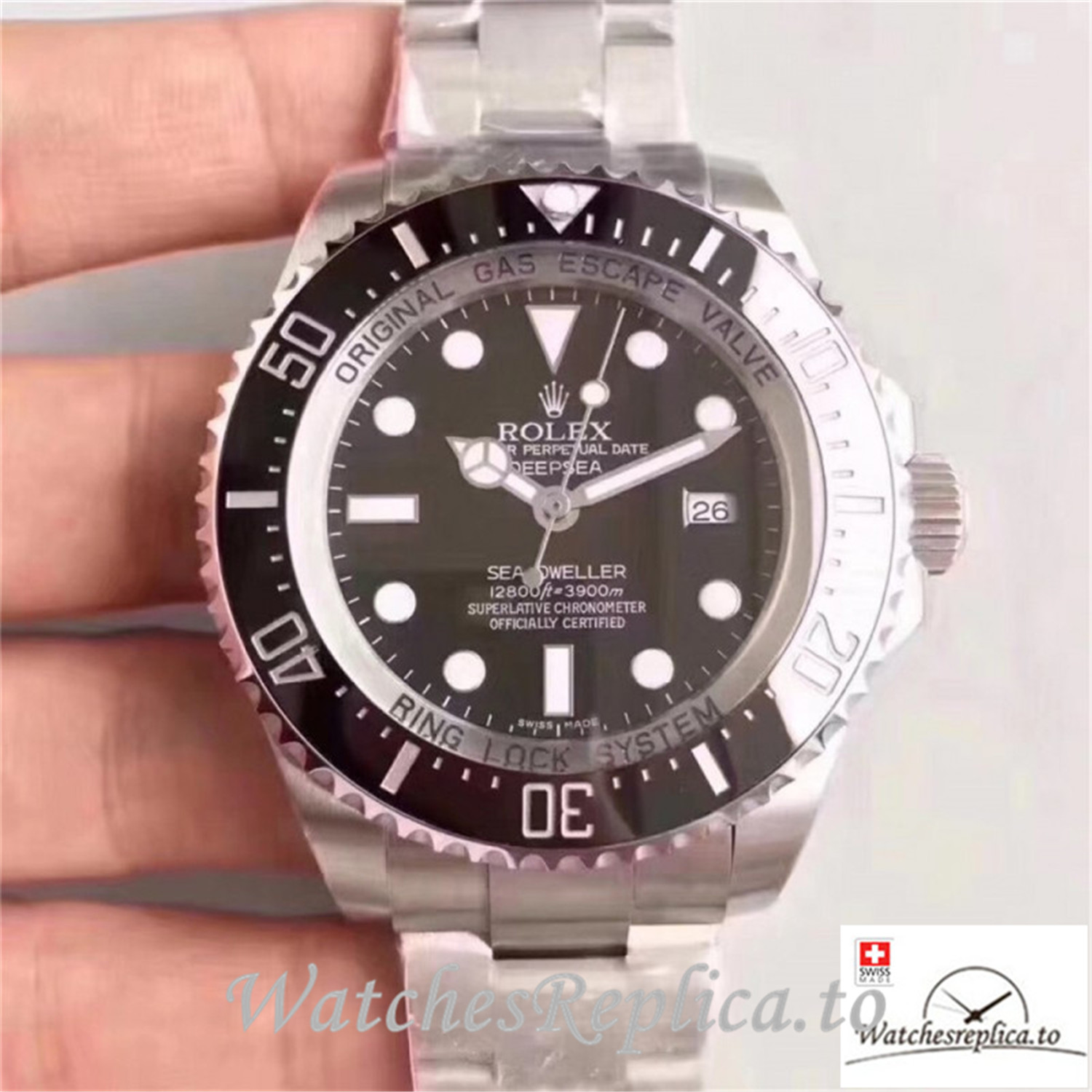 Swiss Rolex Sea Dweller Replica 126660 001 Black Ceramic Bezel 44MM - WatchesReplica.is