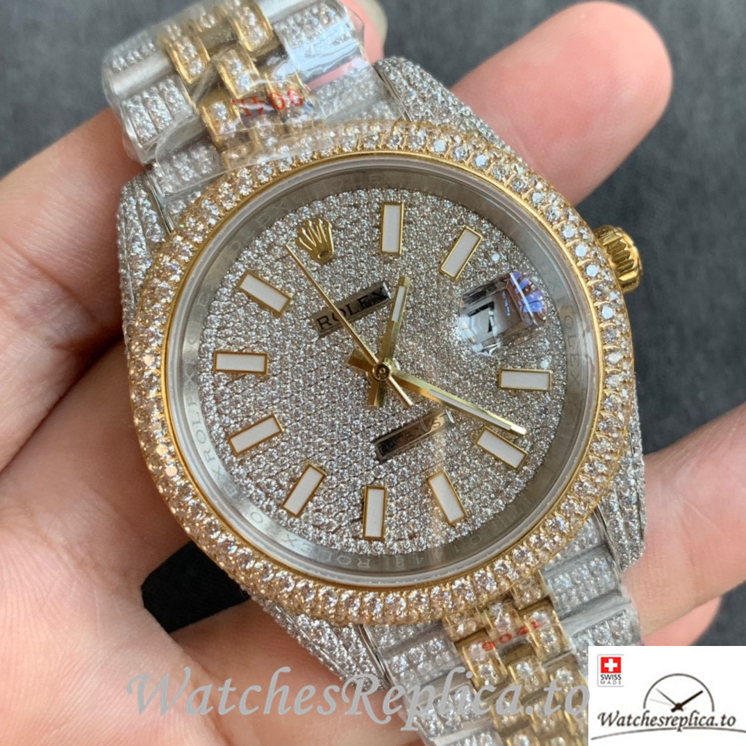 Swiss Rolex Datejust Replica Stainless steel strap 41MM - WatchesReplica.is