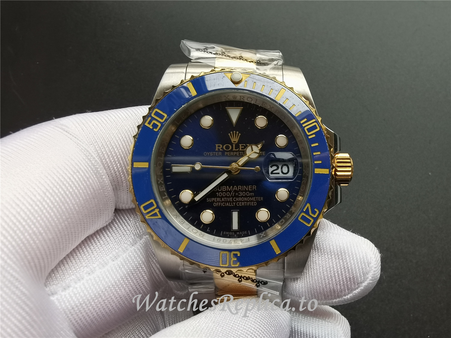 Swiss Rolex Submariner Date Replica 116613LB Blue Bezel 40MM - WatchesReplica.is