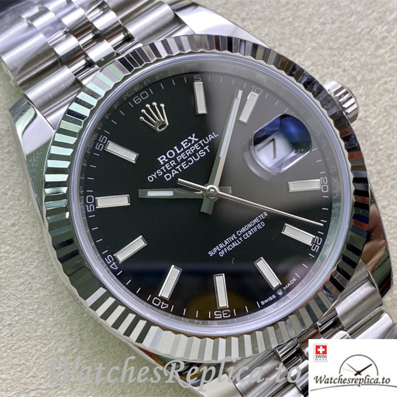 Swiss Rolex Datejust 126334 Replica Stainless steel strap 41MM - WatchesReplica.is