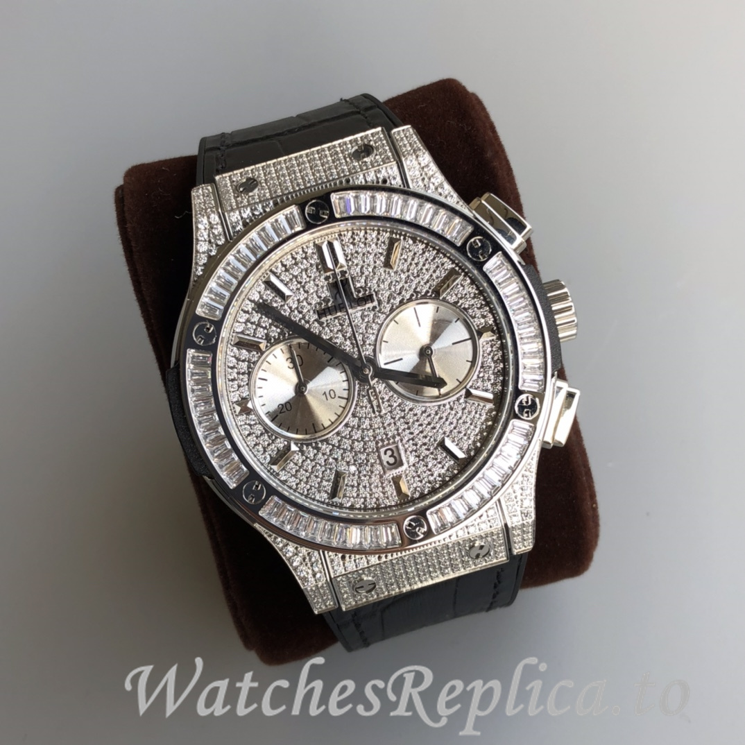 Hublot Replica Classic Fusion Gypsophila Chronograph Rubber strap 45MM - WatchesReplica.is