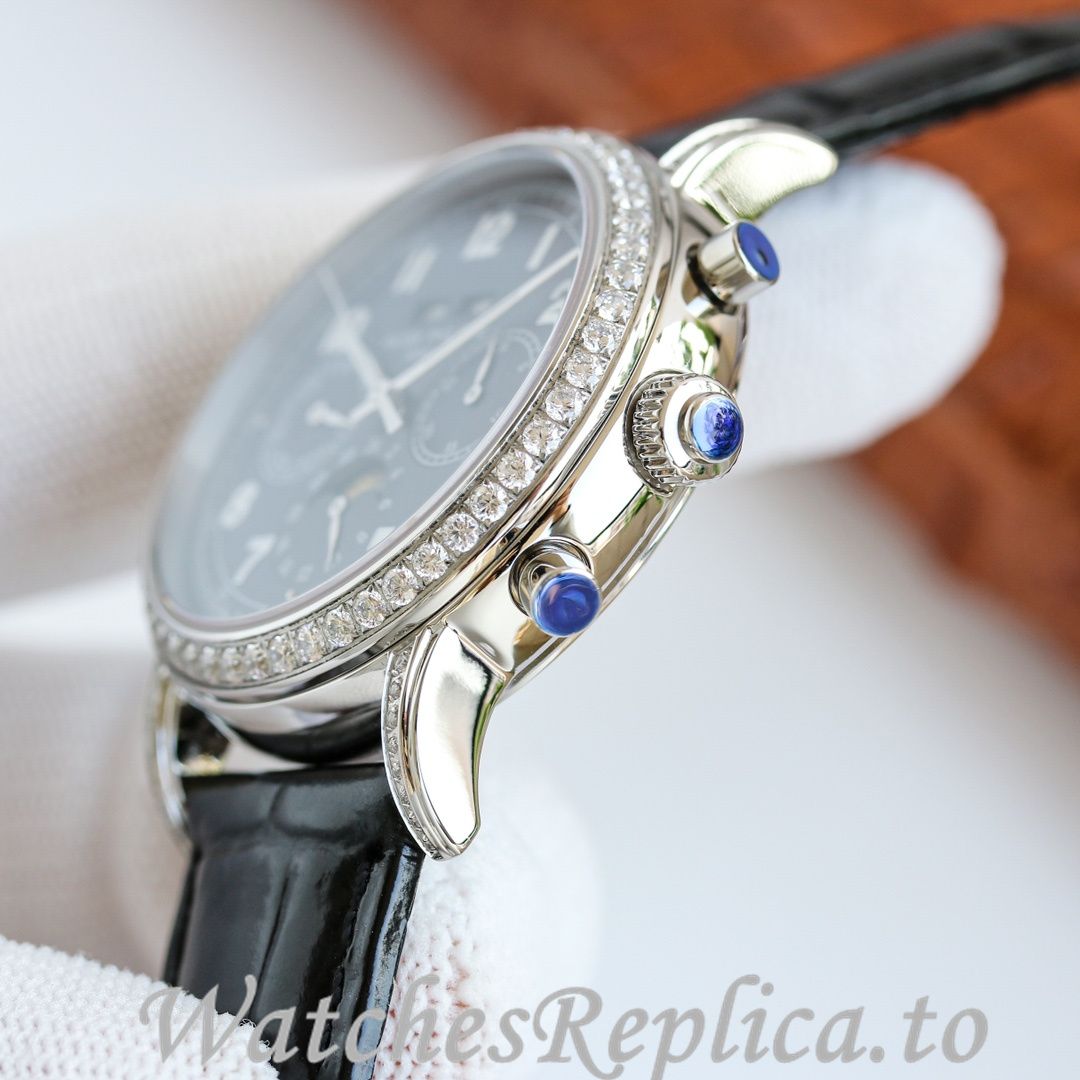 Patek Philippe Replica Complications Leather strap 41MM - WatchesReplica.is