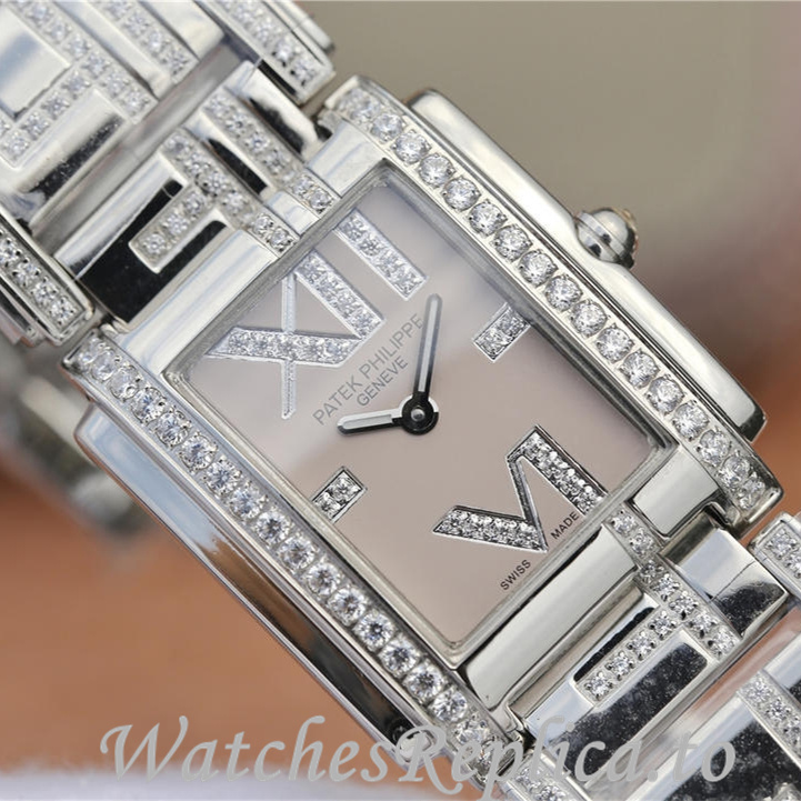 Patek Philippe Replica Twenty-4 4909 White Gold strap 26.3MM - WatchesReplica.is