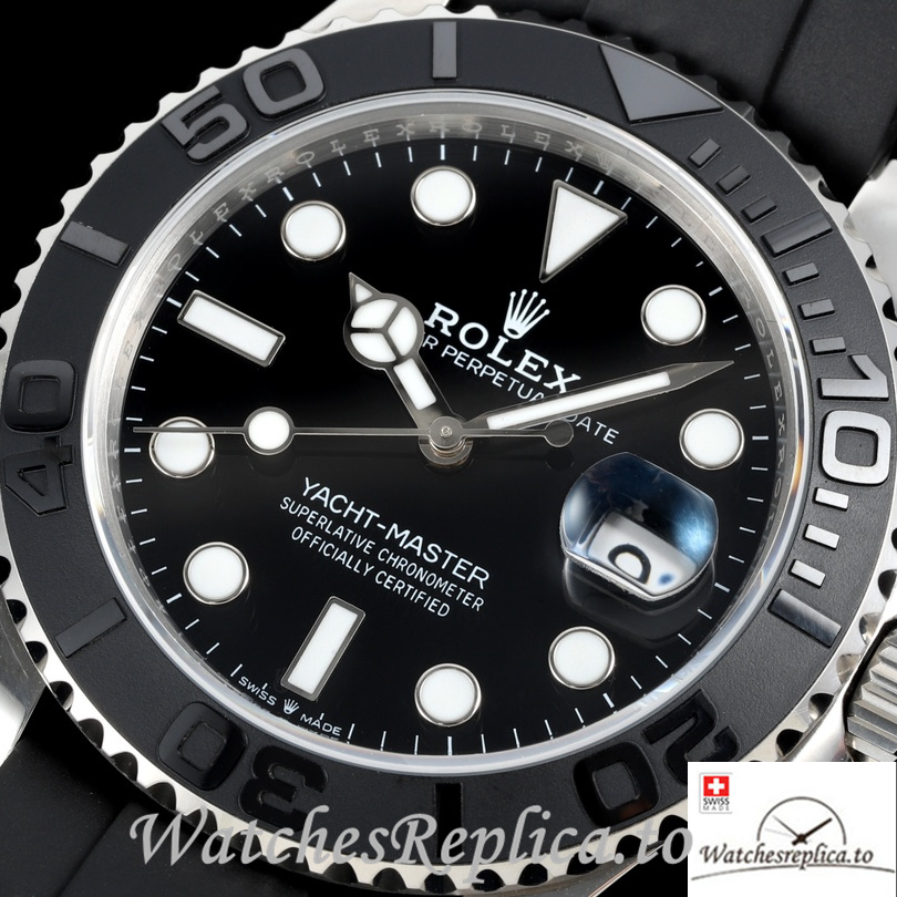 Swiss Rolex Yacht Master 226658 Replica Rubber strap 42MM Stainless steel Case - WatchesReplica.is