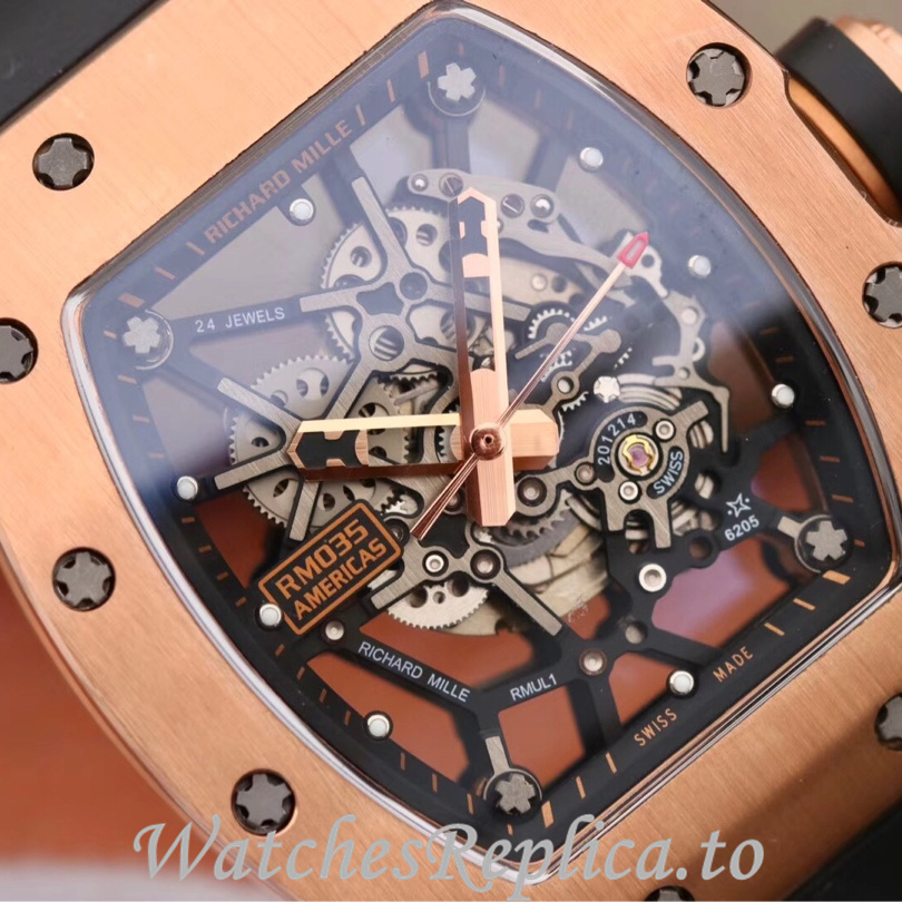Richard Mille Replica RM035 Rubber strap 50MM - WatchesReplica.is