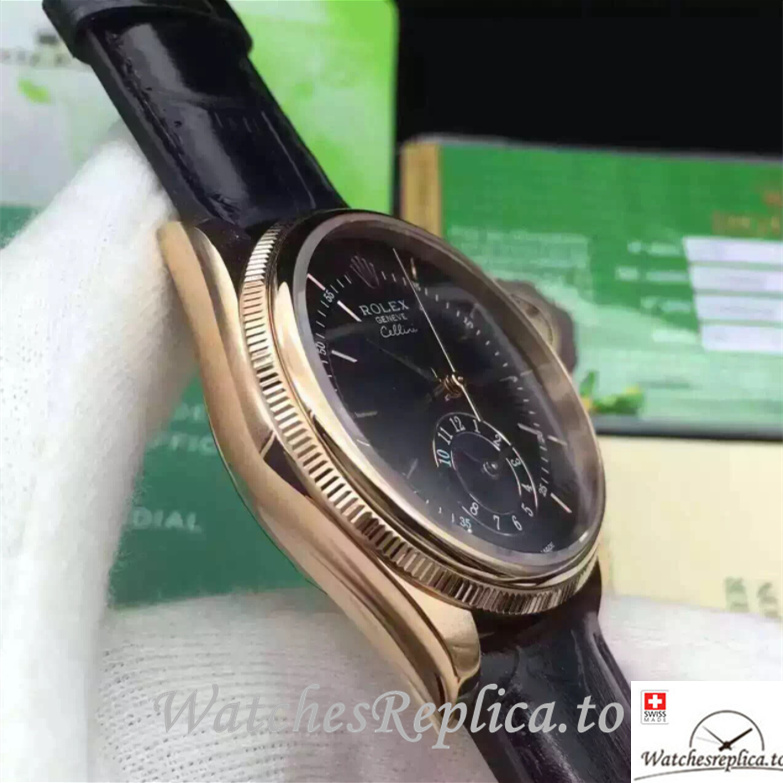 Swiss Rolex Cellini 50525 Leather strap 39MM - WatchesReplica.is