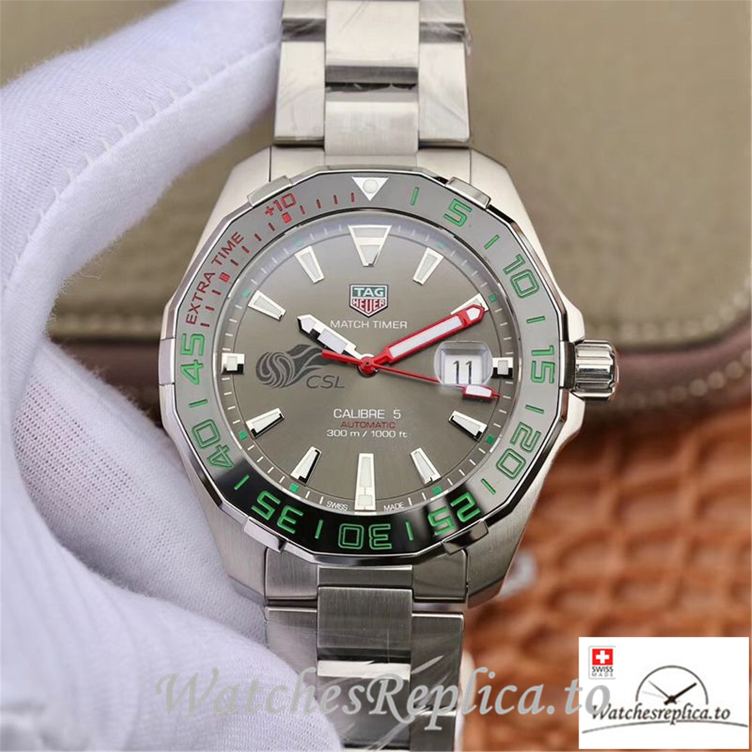 Swiss Tag Heuer Aquaracer Calibre 5 Chinese Super League Replica WAY201E.BA0927 Gray Bezel 43MM - WatchesReplica.is