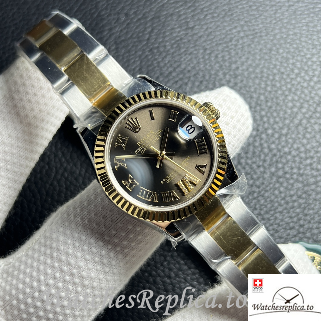 Swiss Rolex Datejust 178383 Replica Stainless steel strap 31MM - WatchesReplica.is