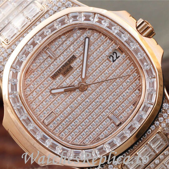 Patek Philippe Replica Nautilus 5719 Rose Gold strap 40MM - WatchesReplica.is