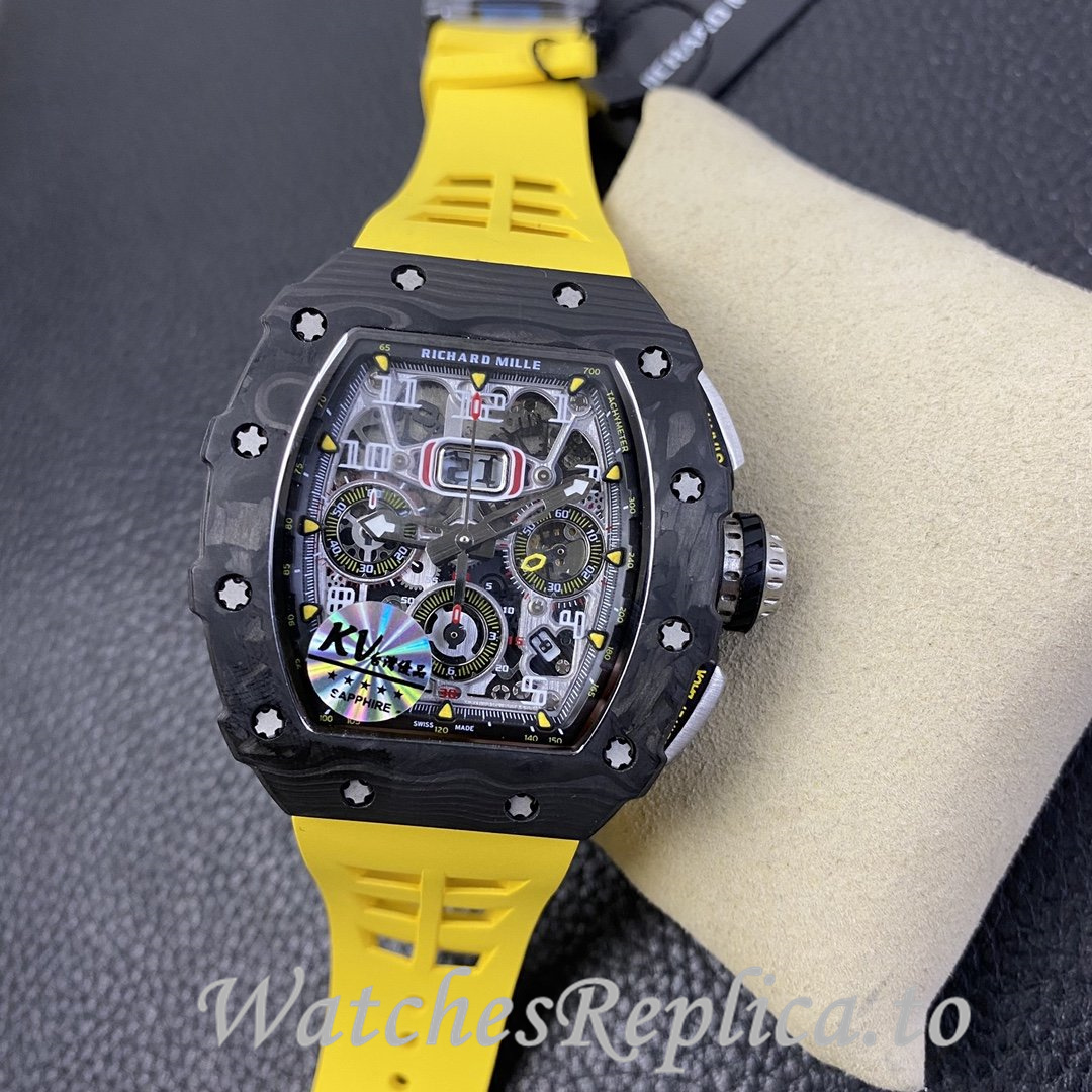 Richard Mille Replica RM-011 Rubber strap 50MM - WatchesReplica.is
