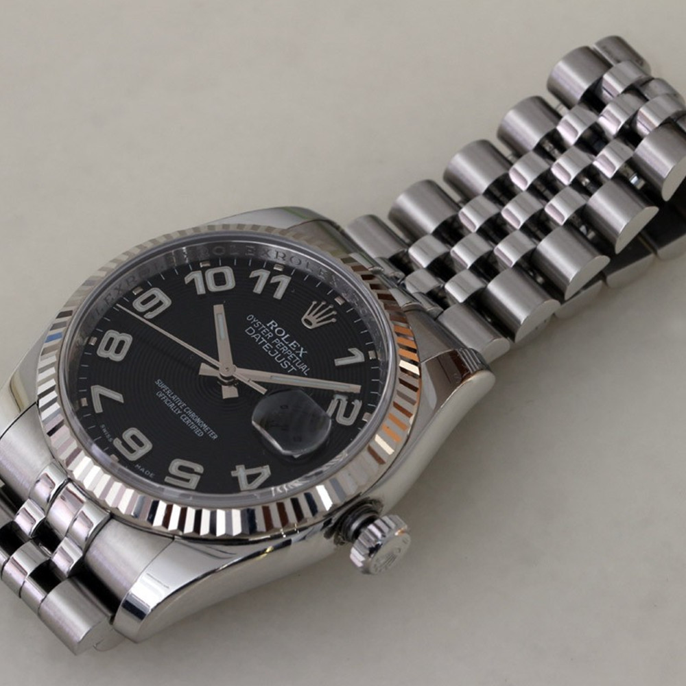 Rolex Datejust Black Concentric Dial 116234 - WatchesReplica.is
