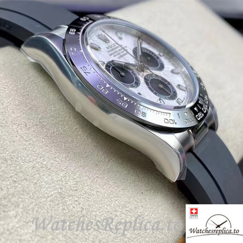 Swiss Rolex Daytona Replica 116519LN Rubber strap 40MM - WatchesReplica.is
