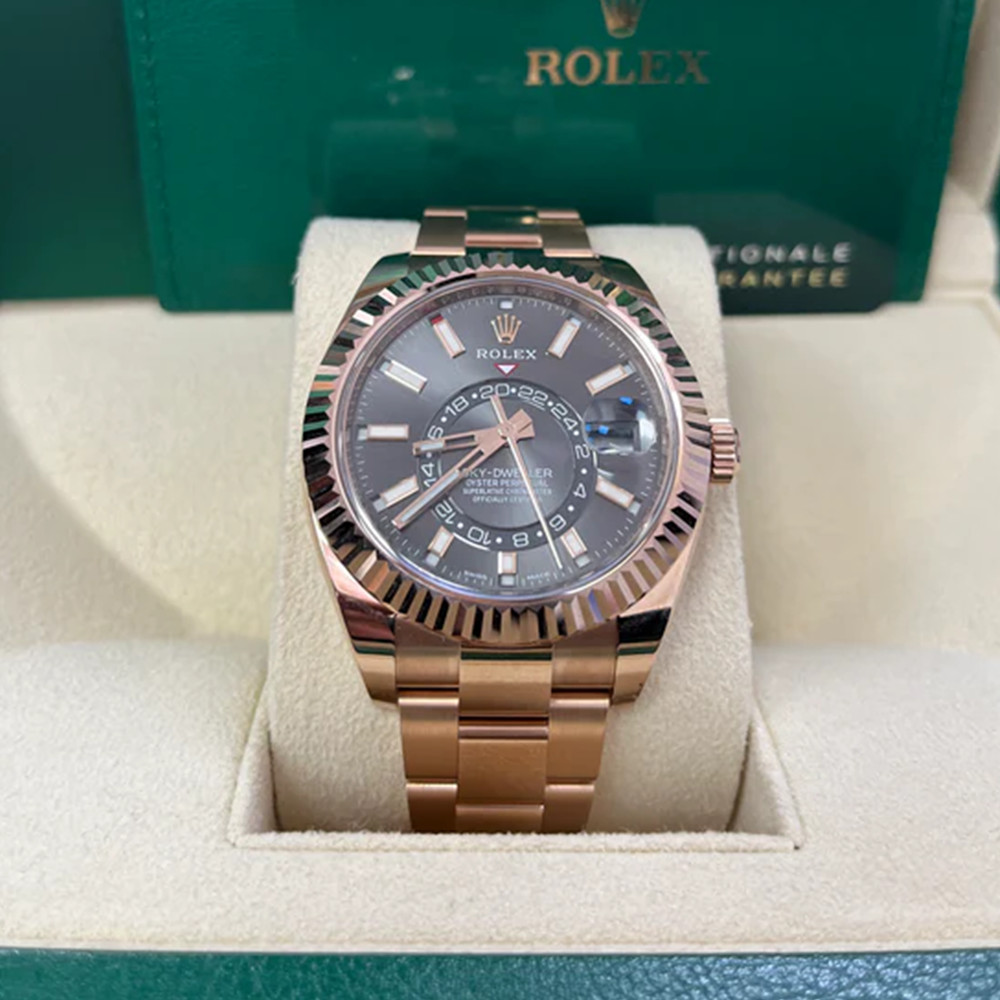 Rolex Sky-Dweller 42mm Dark Rhodium Dial 326935 - WatchesReplica.is