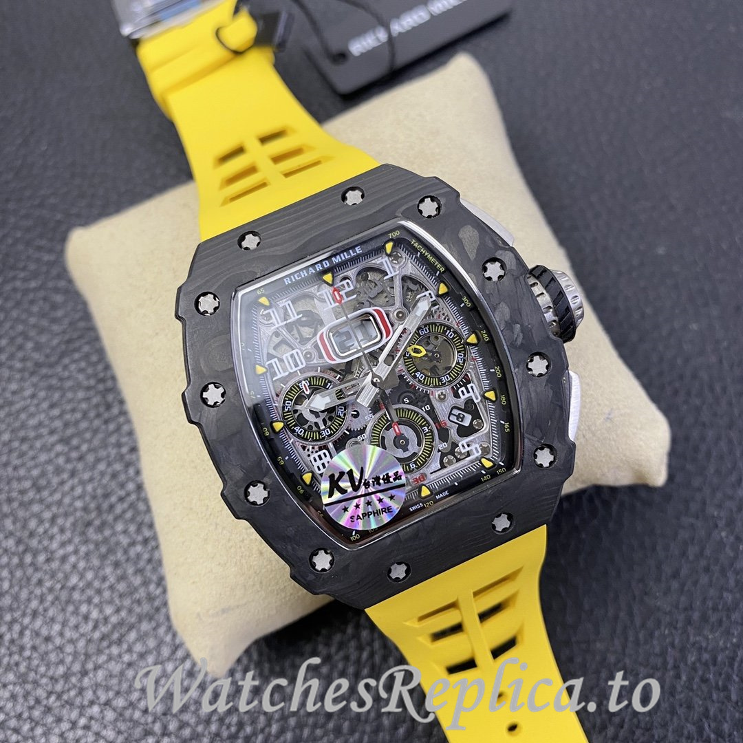 Richard Mille Replica RM-011 Rubber strap 50MM - WatchesReplica.is