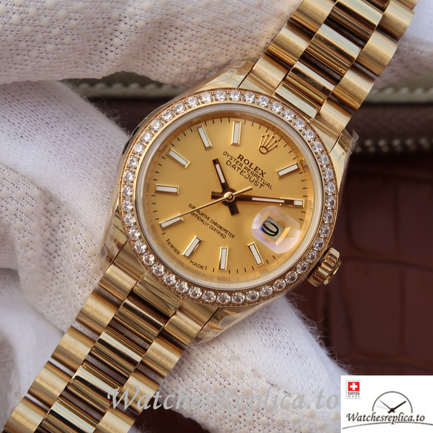 Swiss Rolex Datejust 279138RBR-0014 Stainless steel strap 28MM - WatchesReplica.is