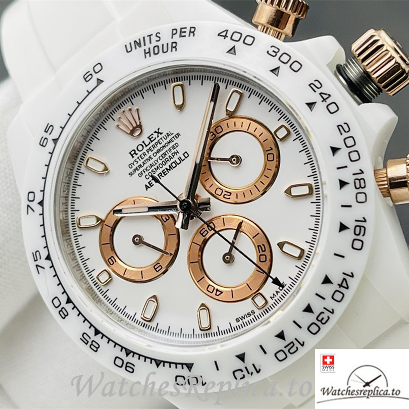 Swiss Rolex Daytona Replica Rubber strap 40MM - WatchesReplica.is