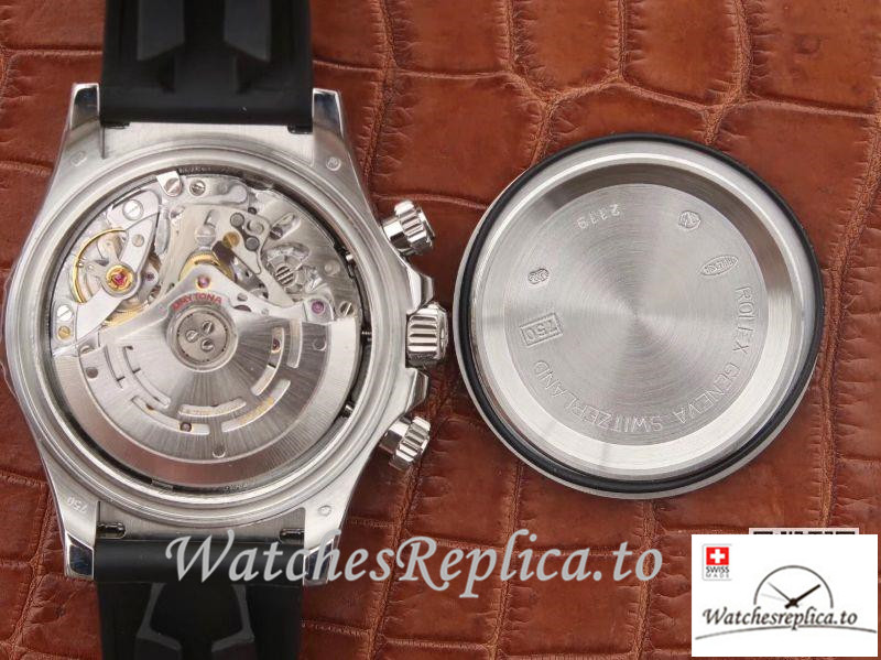 Swiss Rolex Daytona Cosmograph Replica 116519 001 Black Strap 40MM - WatchesReplica.is
