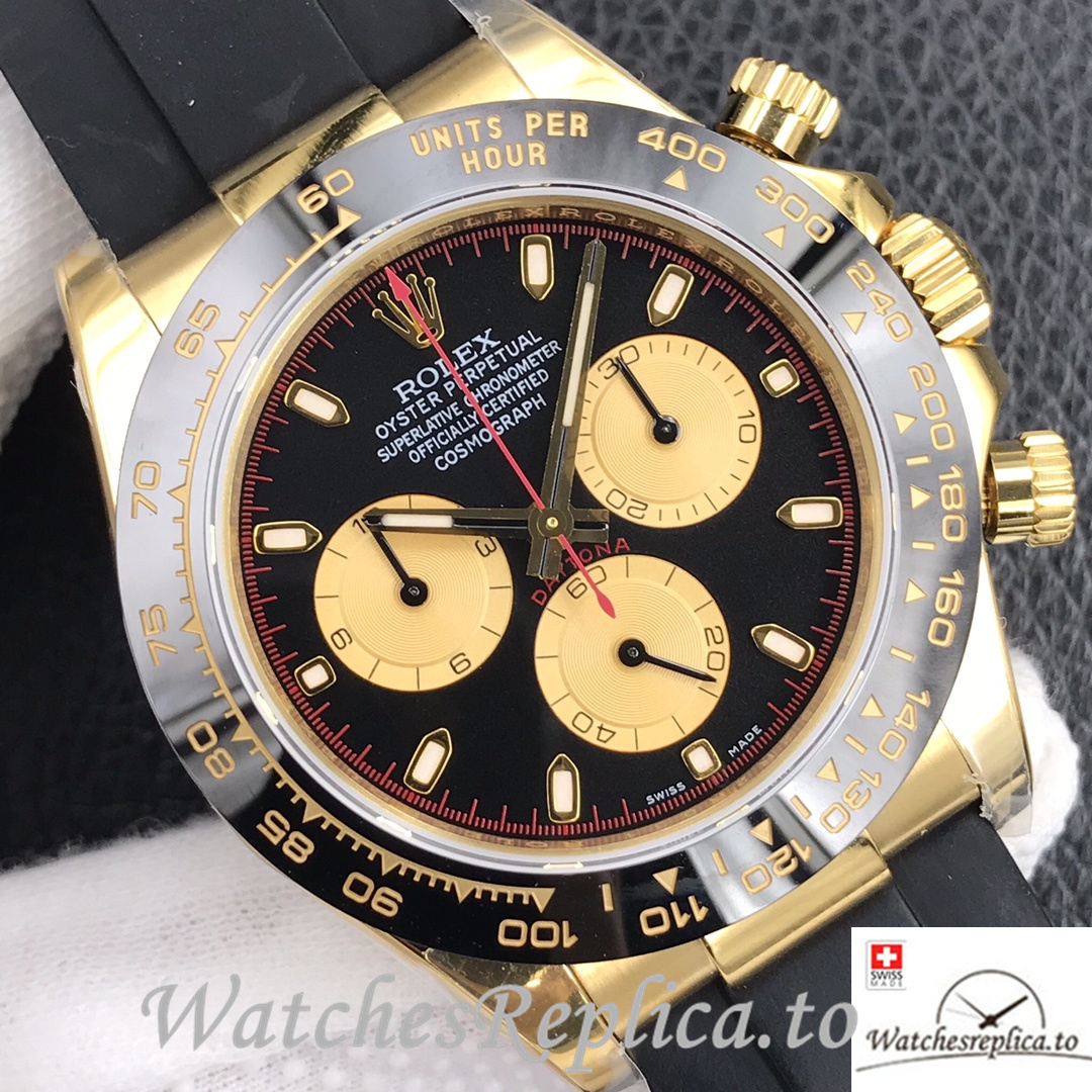 Swiss Rolex Daytona Replica 116518LN Rubber strap 40MM - WatchesReplica.is