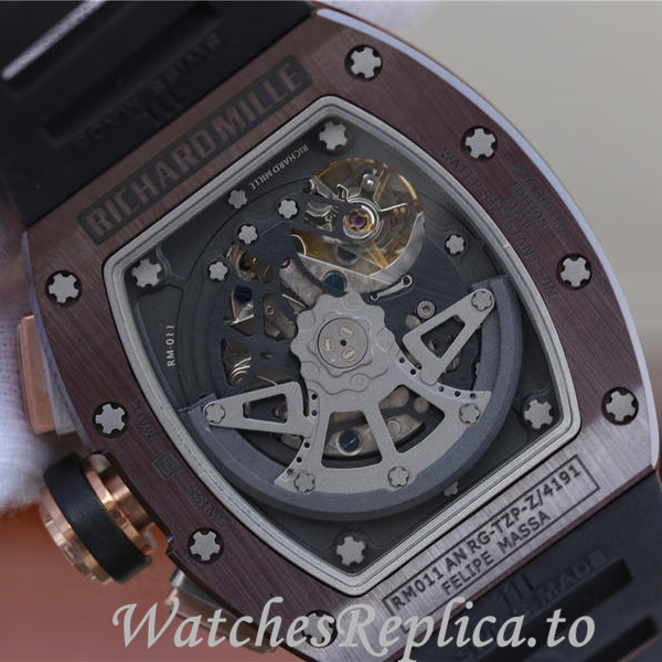 Richard Mille Replica RM011 Rubber strap 50MM - WatchesReplica.is