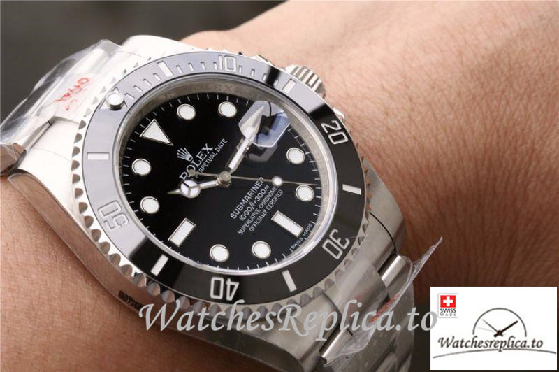 Swiss Rolex Submariner Replica 114060 Silver Strap 40MM - WatchesReplica.is