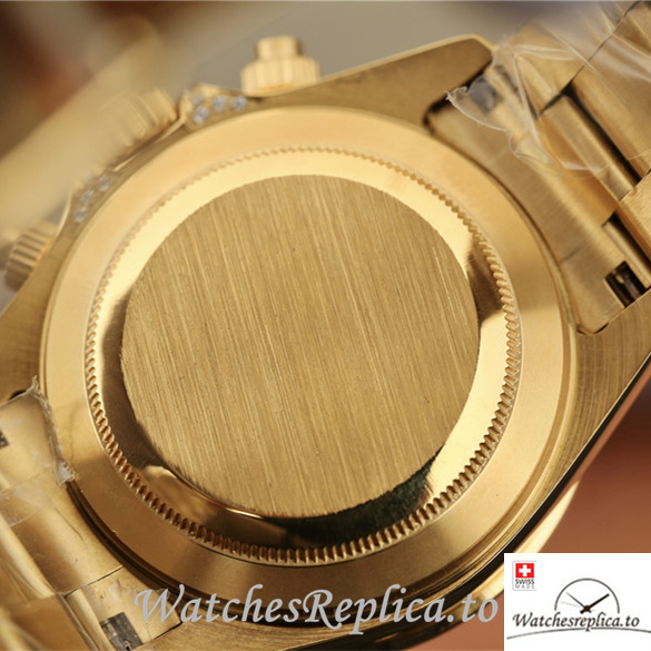Swiss Rolex Daytona Replica 116598RBOW Yellow Gold strap 40MM - WatchesReplica.is