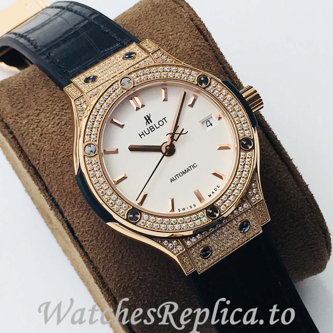 Hublot Replica Classic-Fusion-Series Leather strap 38MM - WatchesReplica.is