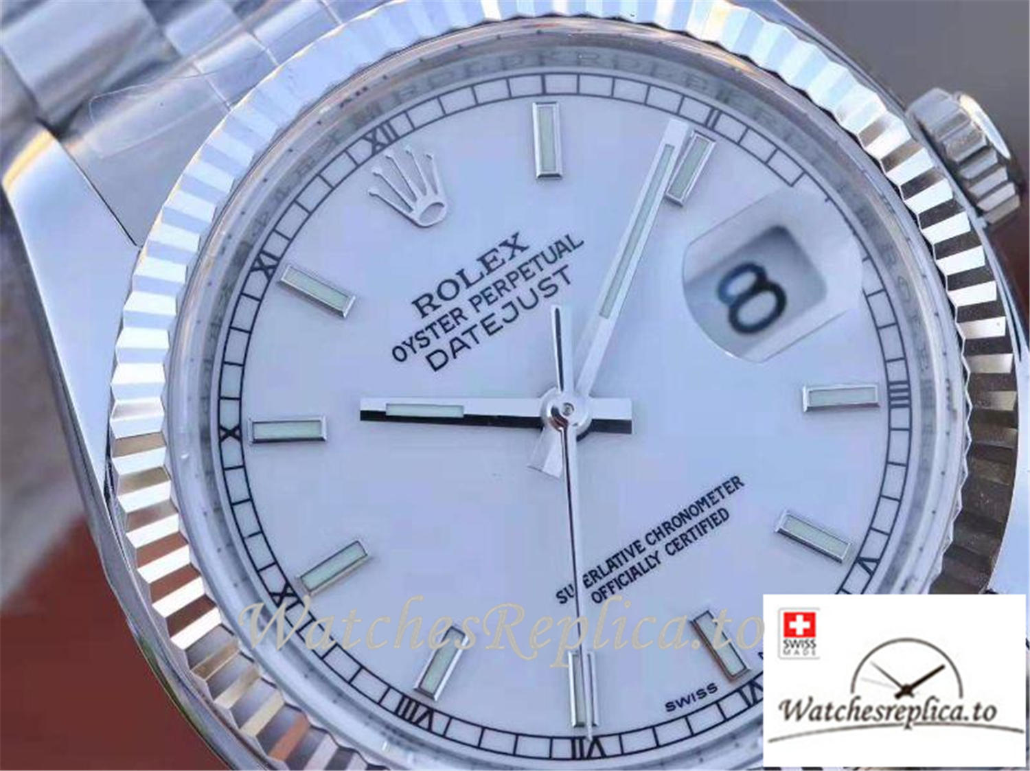 Swiss Rolex Datejust Replica 116234-009 White Dial 36MM - WatchesReplica.is